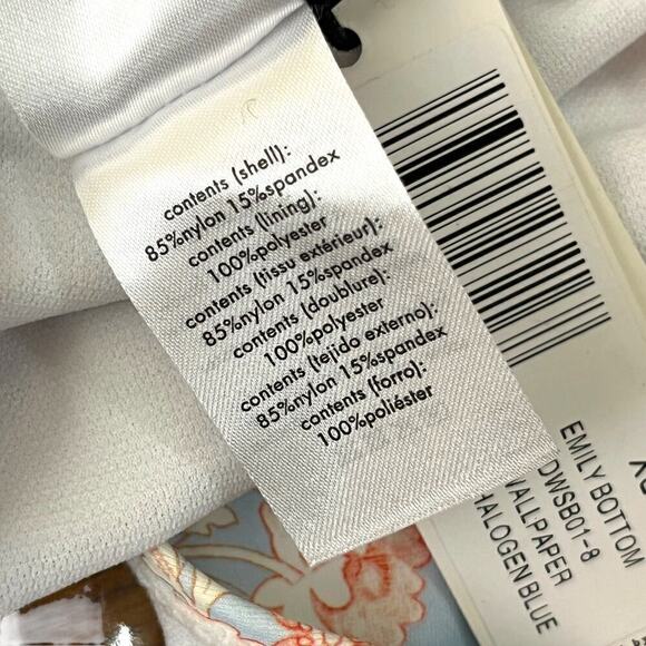 WeWoreWhat NWT Halogen Blue Floral Emily High-Waist Bikini Swim Bottom XS - Picture 9 of 9